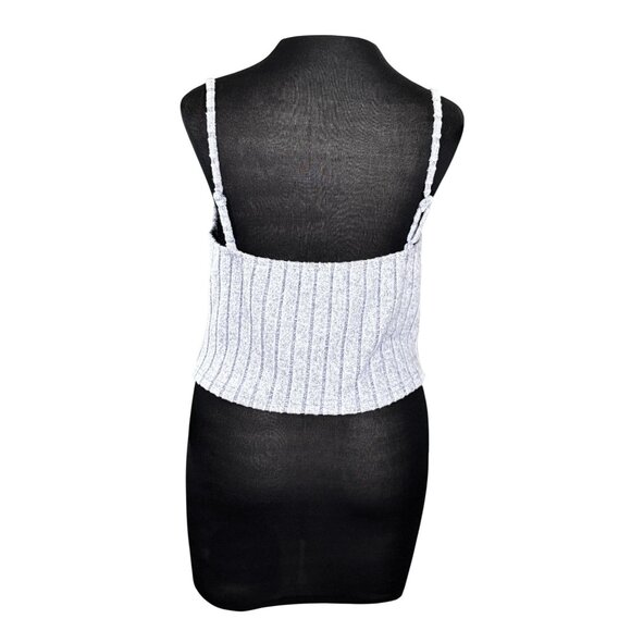 Womens Shein Ribbed Knit Tank Top XL Light Blue - Picture 3 of 9
